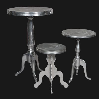 Image of Nambe Aluminum Side Tables